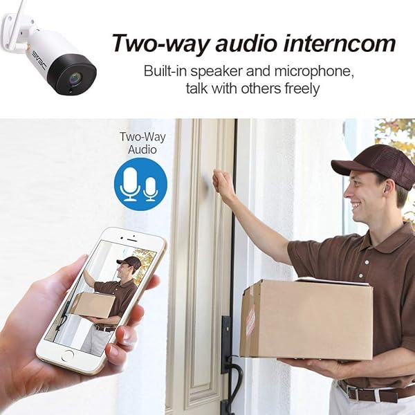 SV3C 3MP HD berwachungskamera Aussen WLAN IP Kamera Outdoor WiFi IP67 Wasserdicht Wireless mit Zwei Wege Audio Bewegungserkennung 20M Nachtsicht Kompatibel mit SmartphonesTablets und Windows PC