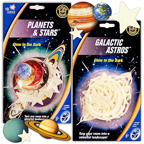 University games glow in the dark galaxy universe set -…