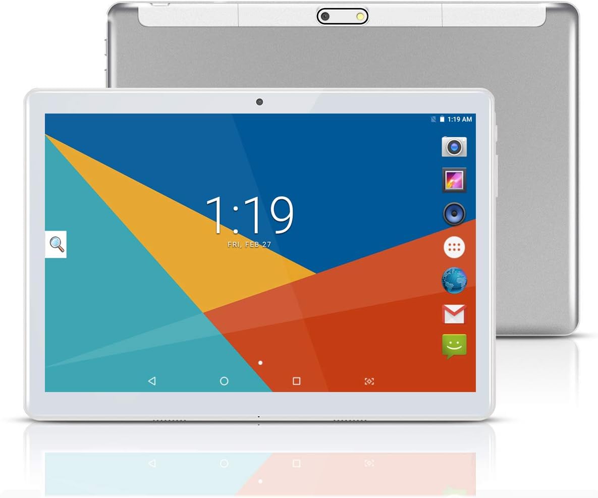 Tablets, 10 Inch Tablet PC Android 8.1, 3G, HD , 10.1 , WIFI, 64GB RAM, 4GB ROM, GPS, GSM, Octa