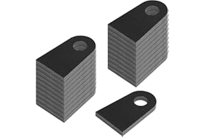 Fanmao 20 Pack Weld-On Tabs, 2-3/8" Height, 1-5/8" Wide, 1/2" Bolt Hole, Shock Mount Tabs, 7/32" Thick