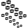 Ruifan Ultra Thin Silicone Ear Skin Flexible Flesh Tunnel Expander Stretching Gauge Earlets Plug Set Gauges Kit 10 Pairs 6g-25/32 inch (4mm-20mm)