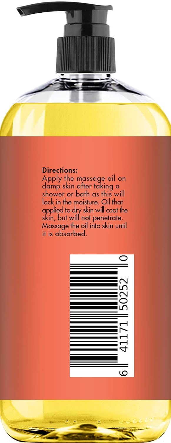 Majestic Pure Natural Cellulite Massage Oil, Unique Blend of Massage Essential Oils - Improves Skin Firmness, More Effective Than Cellulite Cream, 8 fl oz: Health & Personal Care