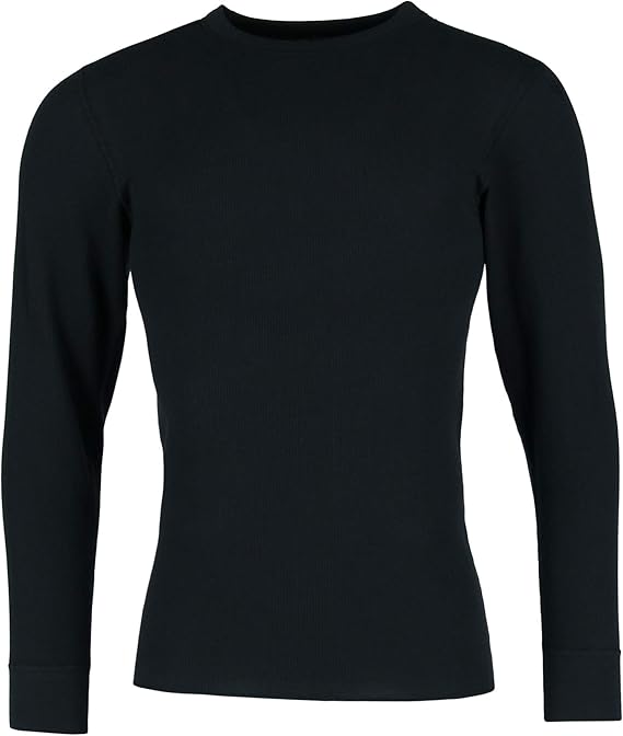 Hanes Men's Crew Neck Waffle Weave Long Sleeve Thermal Shirt, Medium