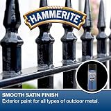 Hammerite Black Metal Spray Paint Satin Finish Direct to Rust 400ml 8 Year view 2