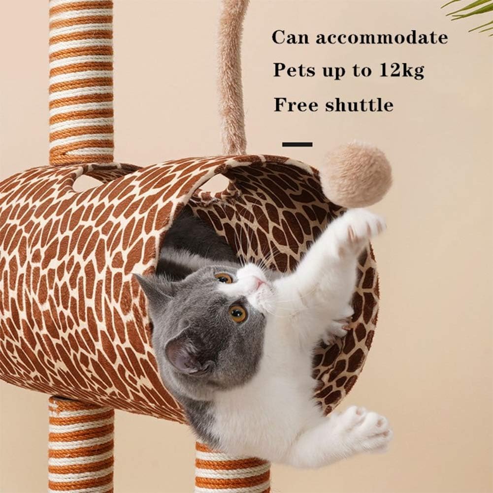 TOTTPED Cat Tree Condo with Scratching Posts, Activity Tower Cat Game Tunnel House Furniture : Pet Supplies
