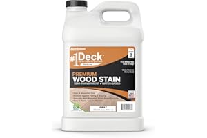 SAVERSYSTEMS #1 Deck Premium Semi-Transparent Wood Stain for Decks, Fences, & Siding - 2.5 Gallon (Gray)
