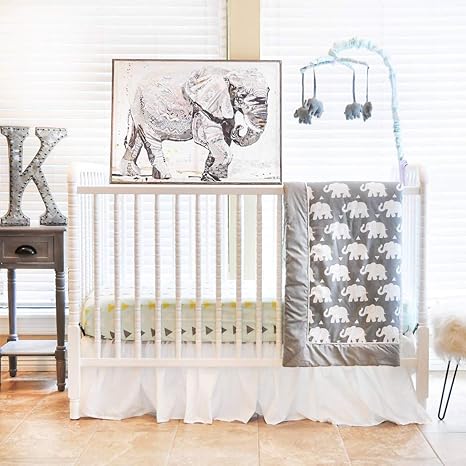 grey elephant nursery bedding uk