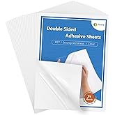 Dynta Double Sided Adhesive Sheets for Arts Craft Scrapbooking Photo Albums Home Decorative 25Pcs, 8.3 x 11.7 Inch