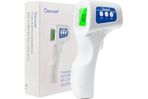 Berrcom Non Contact Forehead Thermometer Digital No-Touch Infrared Thermometers 3 in 1 for Adults and Kids Fever Check Thermometer Temperature Gun for Baby(Included 2X AAA Batteries)