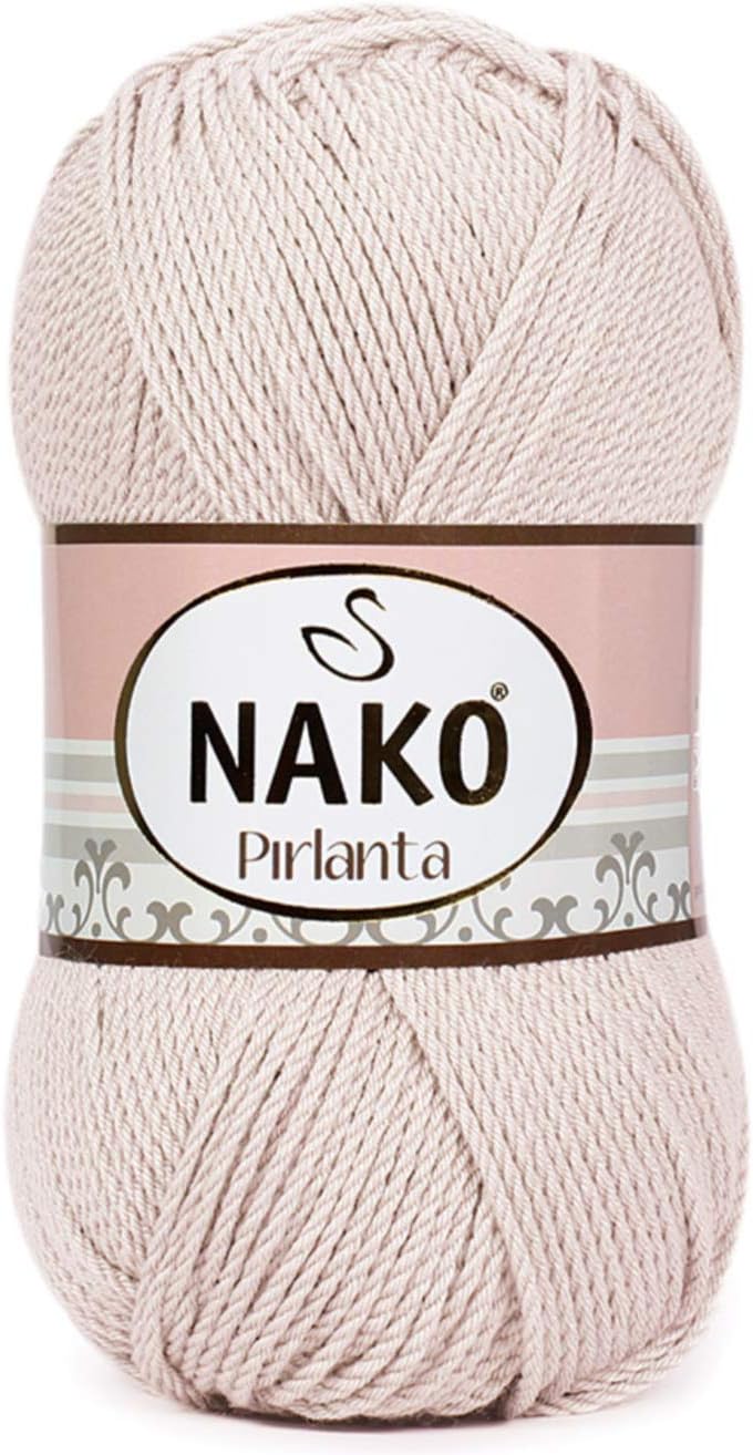 100% Micro Acrylic NAKO PIRLANTA Amigurumi Knitting Crochet Turkish Yarn Lot of 4 skeins 400gr 984 yds Color 10889 Honeycomb