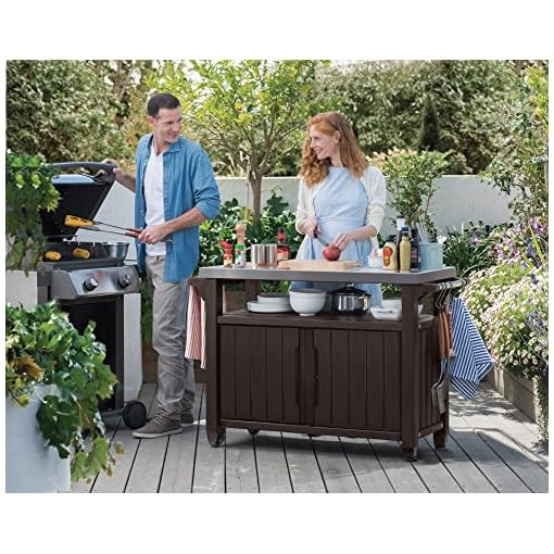 Keter Unity XL Portable Outdoor Table and Storage w/ Accessory