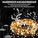 ILLUNITE 33 Feet 100 LED String Lights, Waterproof Decorative Bendable Copper Wire Lights for Bedroom, Patio, Garden, Gate, Yard, Parties, Wedding, Seasonal Holiday( Warm White )
