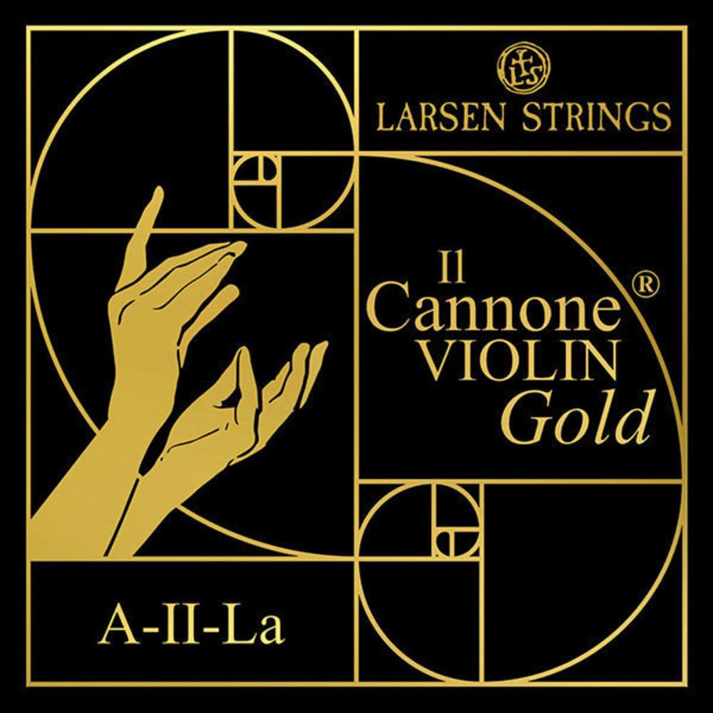 Larsen - Il Cannone Gold - A-Soloist Single String - 4/4 Violin - Multifilament Fiber Nylon Core, Aluminium Winding - Tension 6.0 kg/13.2 lbs