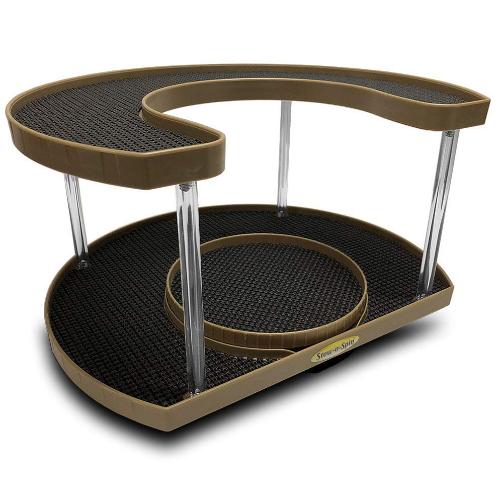 Buy Stow & Spin 2 Tier Lazy Susan Turntable Spice Rack Organizer