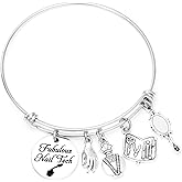 AHAETH Nail Bracelet Gifts for Women Nail Tech Jewelry Nail Artist Bangle Beautician Gift Manicurist Graduation Presents Nail