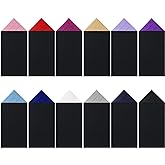 12 Pcs Pocket Squares for Men Polyester Pre Folded Suit Pocket Handkerchief on Card Masculine Suit Accessories Men (Classic Style)
