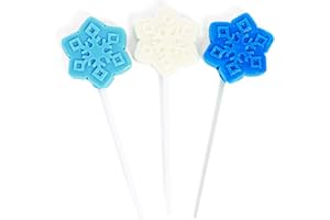 Fun Express - Winter Princess Snowflake Suckers for Birthday - Sucker & Pop - Character Suckers - Birthday - 12 Pieces