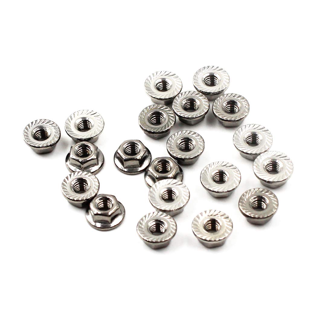 304 Stainless Steel Metric M12 Flange Nuts 12mm Hex Nut-20 Pack