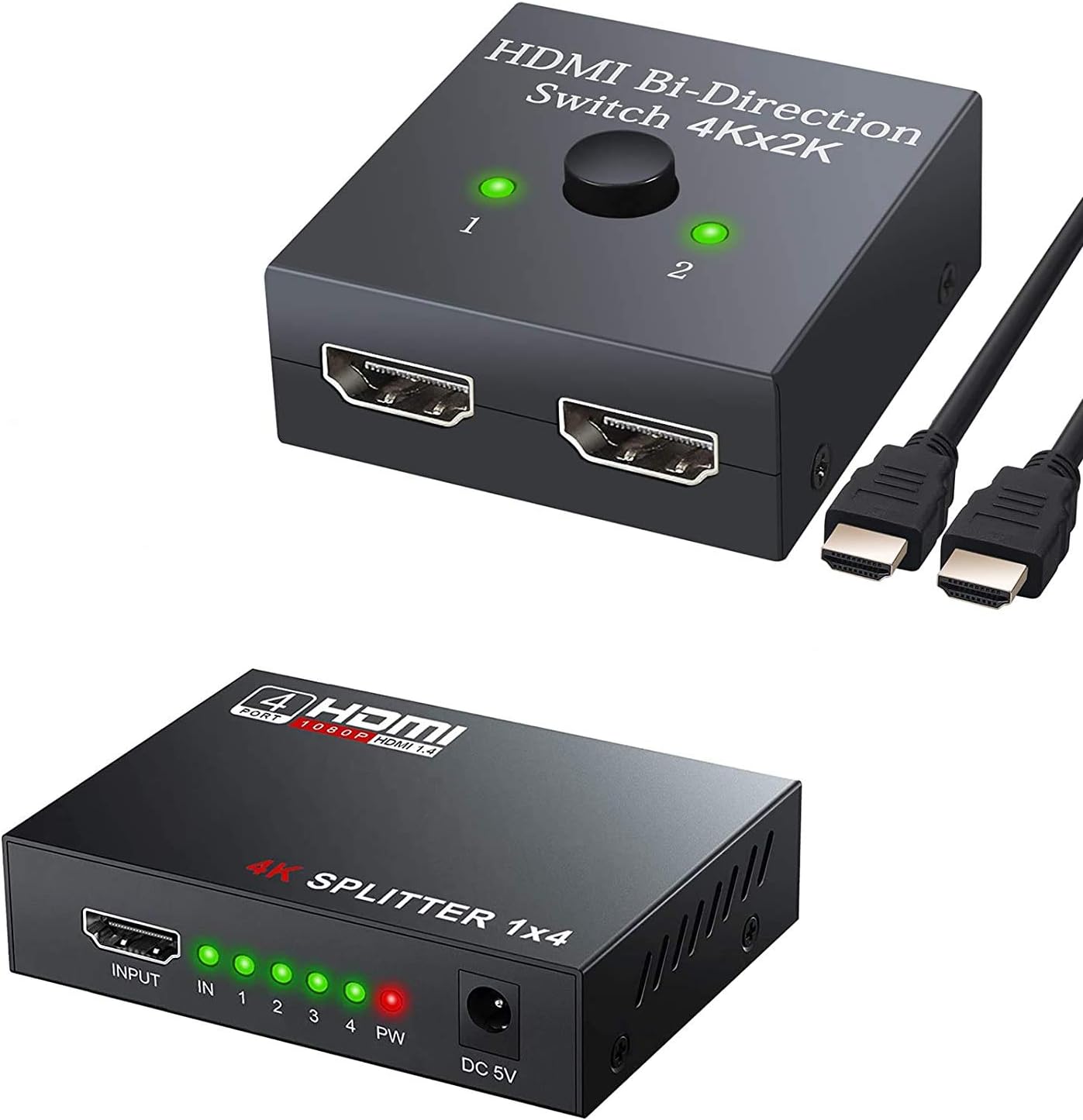 eSynic 4K HDMI Switch HDMI BiDirectional Switch 2 in 1 Out