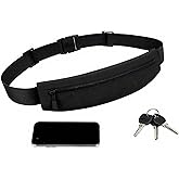 Aphohome Slim Breathable Phone Storage Running Belt : Waist Fanny Pack for Men Women, Adjustable 21.7-51.2in Waistband, Water-Resistant & Reflective Strips for Running Jogging Marathon Workout