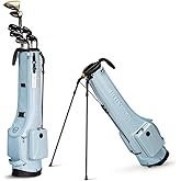 HELIX Armor Collection Lightweight Sunday Golf Stand Bag - Inverted Club Storage Design & Built-in Dual Wheels for Easy Rolli
