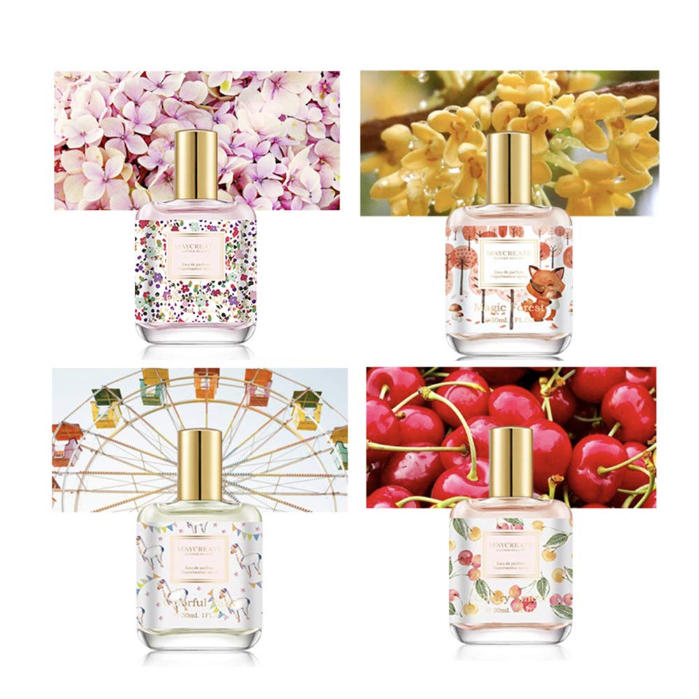 Hot Sale ! 4PCS Perfume Gift Set For Women, Flower Scent