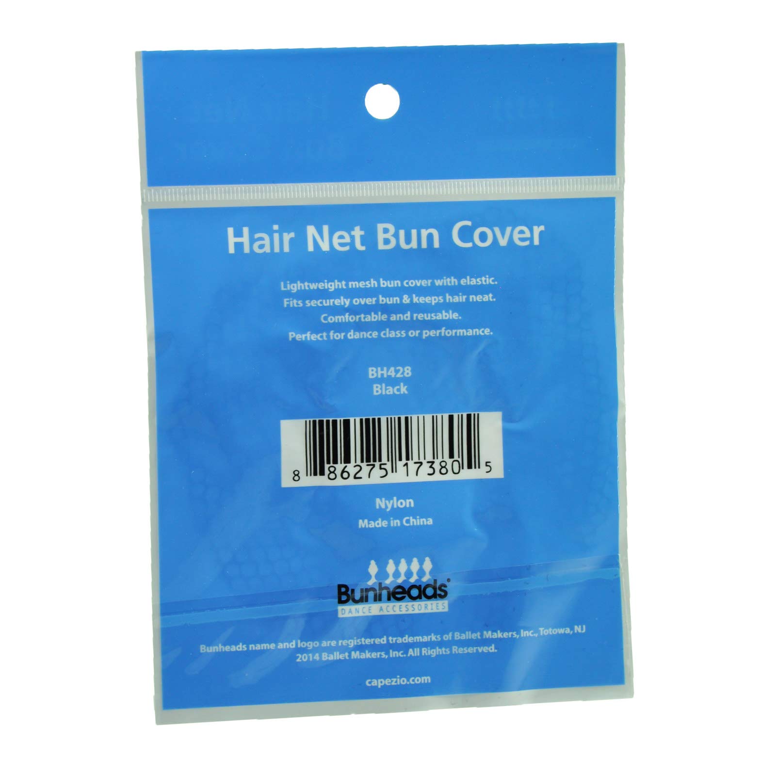 Bunheads BH428 Black Hair Net Bun Cover (1 Pack)