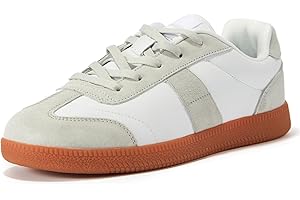 UBFEN Womens Fashion Sneakers Classic Retro Trainers Skate Shoes Casual Comfort Walking Footwear