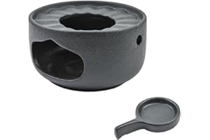 Dnyta Ceramic Teapot Warmer Black Tea Light Candle Holder Wax Warmer Tea Warmer Candle Holder Teapot Warmer for Glass, Stainless Steel, Ceramic Teapot