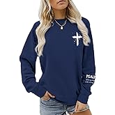 Lytiarul Women Christian Sweatshirt Psalms 91 Jesus Hoodie Religious Faith God Shirt Bible Verse Inspirational Pullover Tops