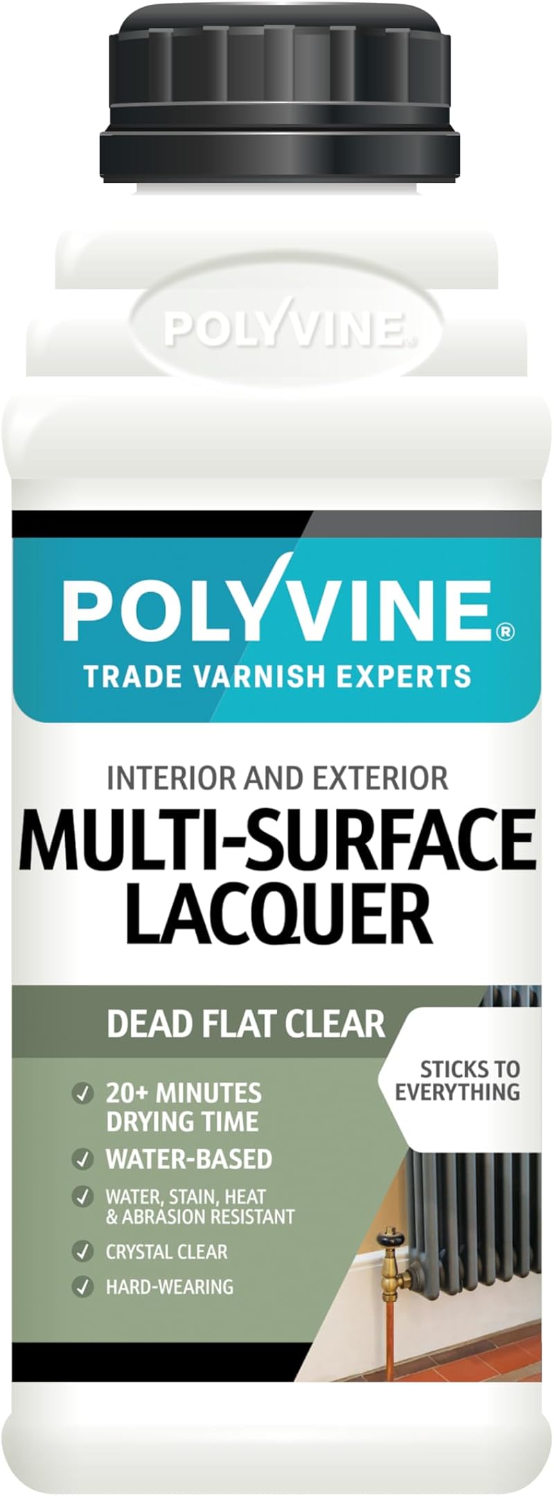 Polyvine Multi-Surface Lacquer Gloss Satin or Dead Flat 500ml