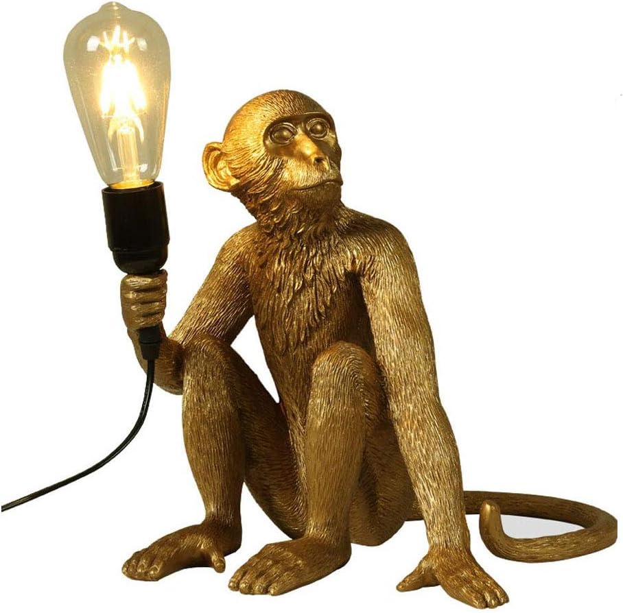 Modern Creative Art Monkey Table Lamp Monkey Lamp Handmade Resin Monkey Bedside Table Lamp for