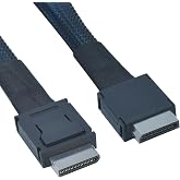 LetLinkSo Oculink Cable SFF-8611 4i Extension Cable | PCIe 4.0 x4 Lanes, Male to Male, 3.3 feet (100 cm), for Oculink eGPU Dock ,onexGPU, Mini PC, SSD