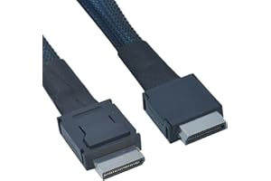 LetLinkSo Oculink Cable PCIe 4.0 SFF-8611 4i Male Extension Cable for Oculink eGPU onexGPU Mini PC SSD, 4.9 feet (150 cm)