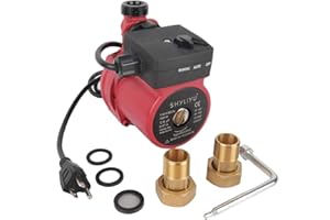 SHYLIYU Water Pressure Booster Pump Circulator Pump 115V/60Hz Hot Water Automatic Recirculating Pump 1 inch Outlet Pressure Booster Pump Cast Iron