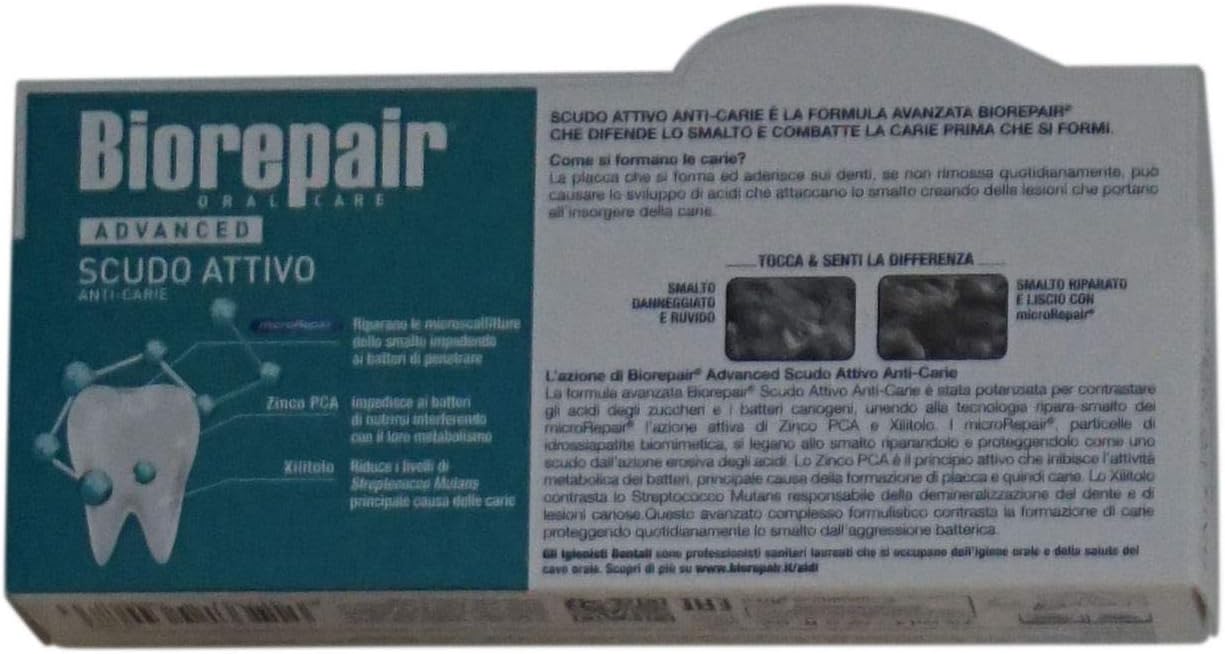 Biorepair Advanced "Scudo Attivo" (Active Shield) Toothpaste with microRepair 2.5 fl.oz (75ml) Tubes (Pack of 3) - Image 4