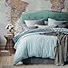 Barton Upholstered Tufted Button Curved Shape Comfortable Headrest Headboard for Full/Queen Size Bed Frame -Sea Mist Green