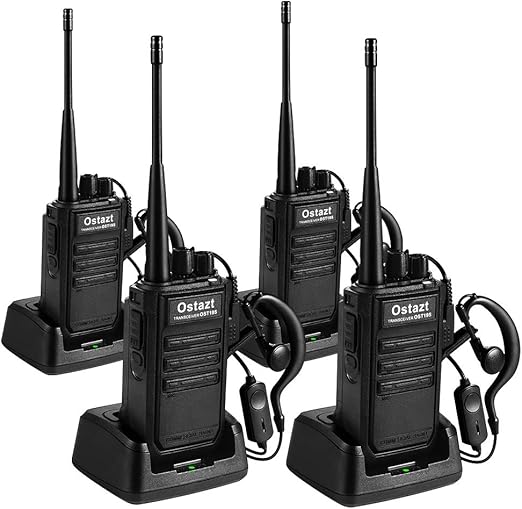 Walkie Talkie Rechargeable 4 Pack Portable Handheld 2 Way Radio Set Long Range for Adults with