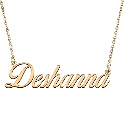 HUAN XUN Customized Custom Simple Any Name Necklace