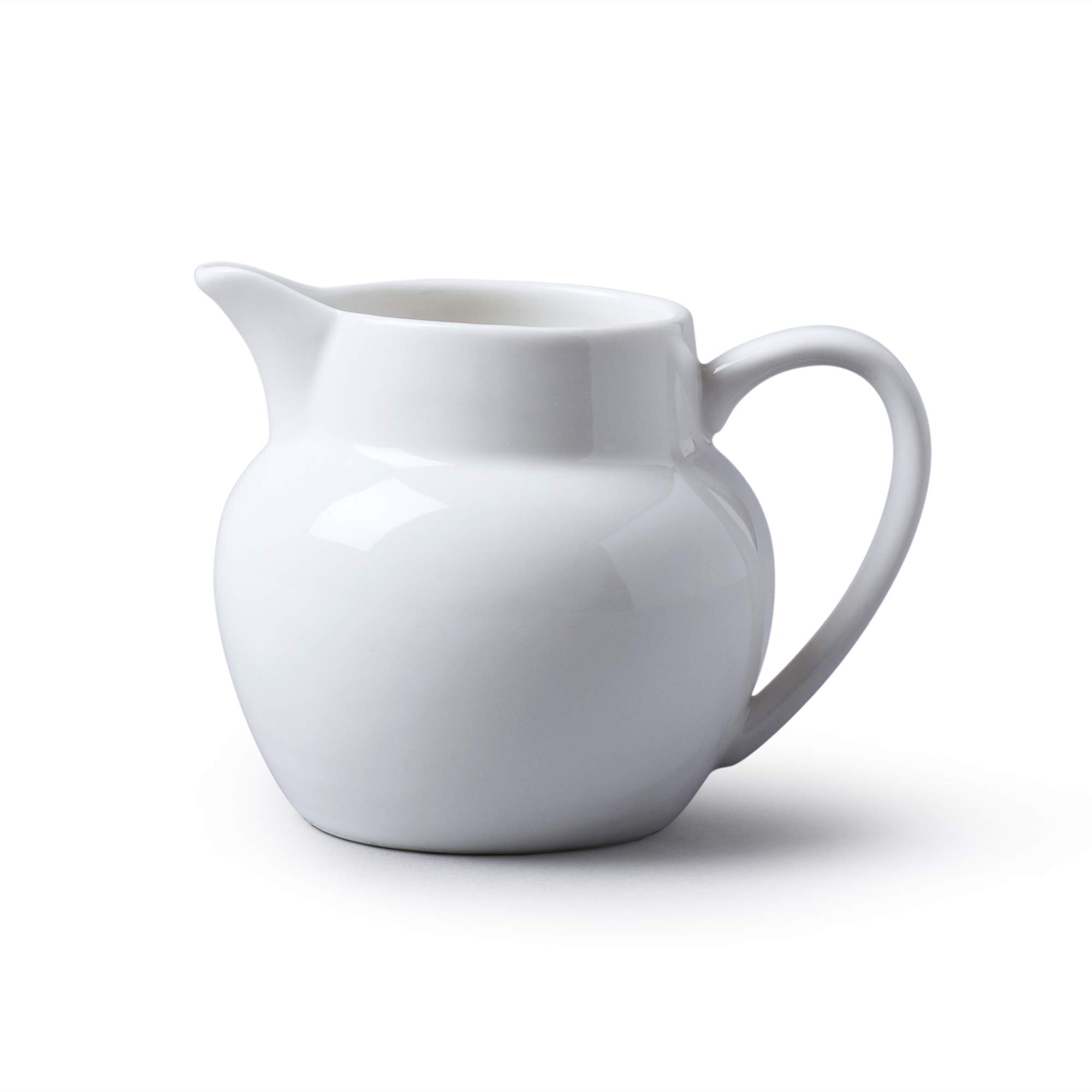 WM Bartleet & Sons 1750 T423 Porcelain Traditional Bellied Jug 140 ml, ¼ Pint-White