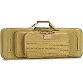 CVLIFE 36" 42" 46'' Soft Rifle Case Triple Layered Double Rifle Bag, Oversized Long Gun Bag with Lockable Zipper and Backpack Strap, Rifle Backpack Gun Case for Outdoor Hunting Shooting Range