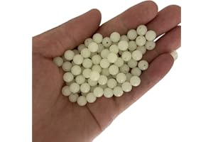 LANSEYU 200pcs Luminous Beads 8mm Fish Round Beads Fishing Lures Biats Beads Fishing Tackle Tools for Saltwater Fishing