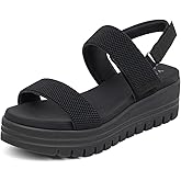 VJH confort Women's Wedge Sandals, Open Toe Ankle Strap Casual Platform Sandals