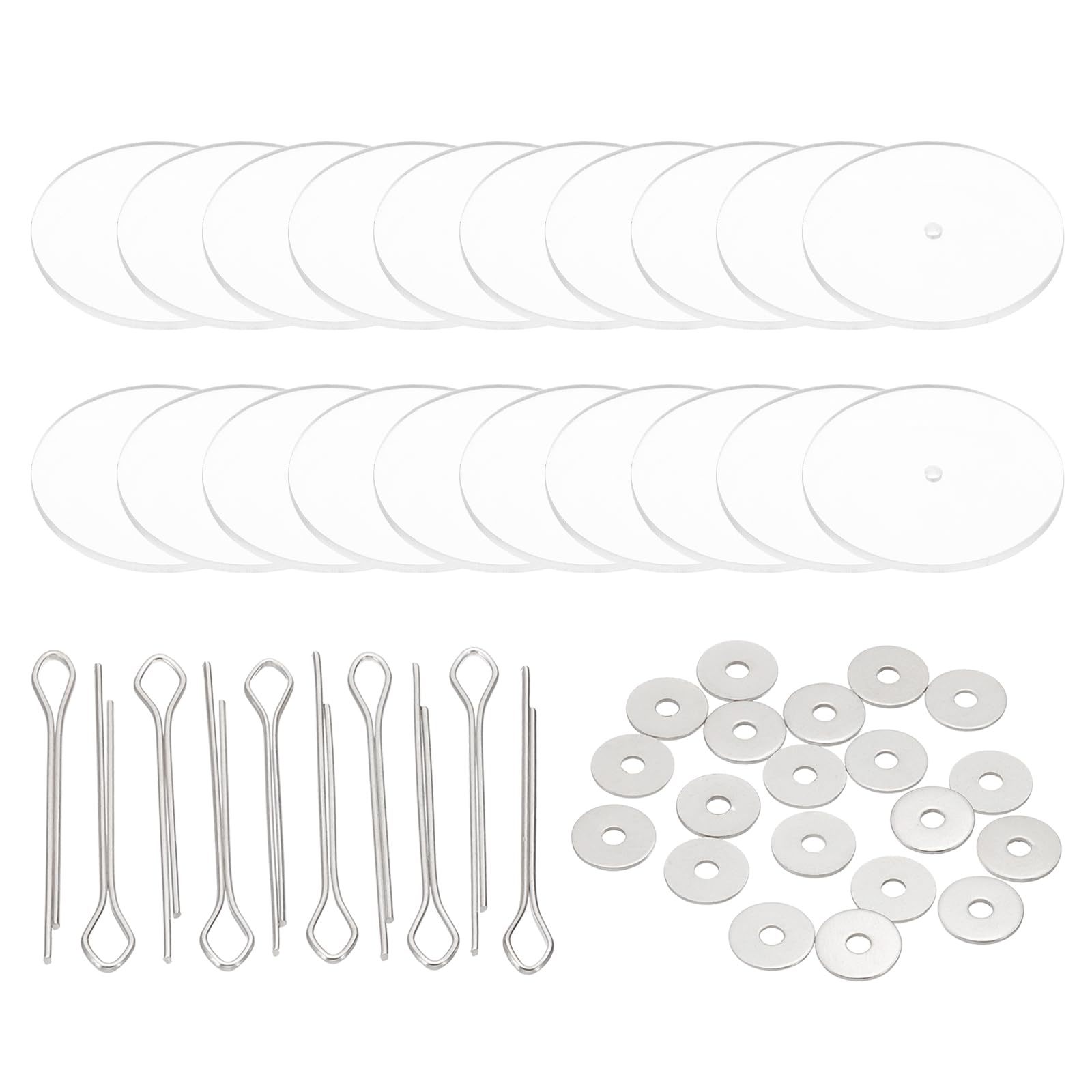 PATIKIL 40mm Doll Joints, 10 Set Removable Cotter Pin Joints Connector and Acrylic Tray for Bear Limbs Making Head Joints DIY Crafts Accessories