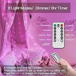 suddus Pink Fairy Lights Battery Operated Outdoor