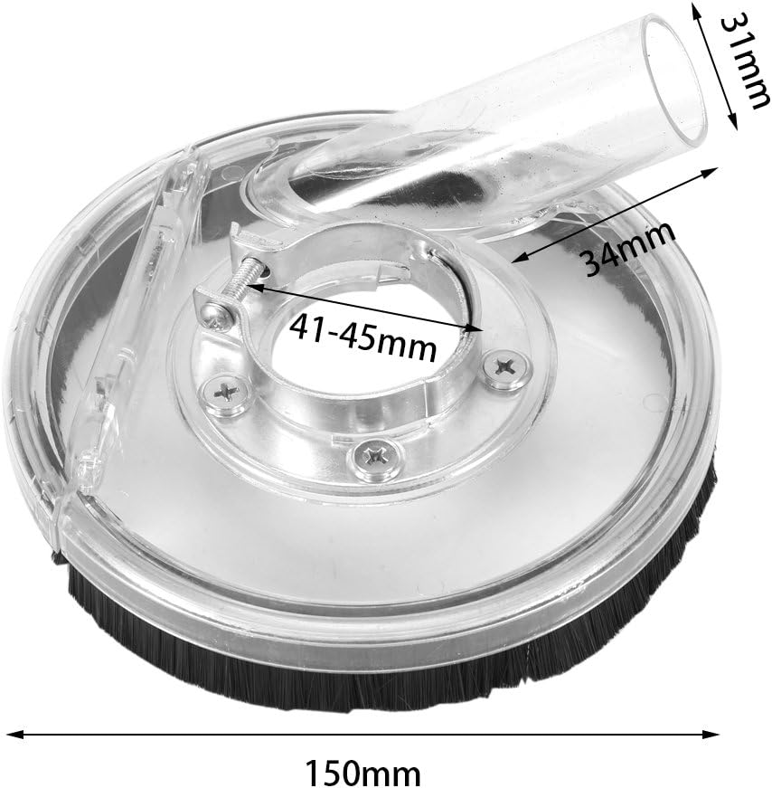 Zunate 80125mm Dust Shroud, Dust Extraction Cutting Guard For Angle