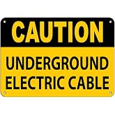 Caution Underground Electric Cable Warning Safety Signs Vinyl Sticker Decal 8"