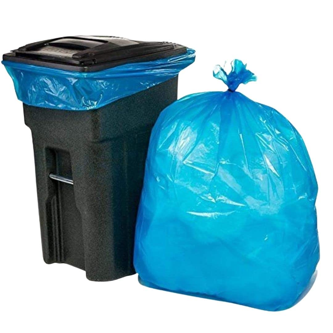 Photo 1 of 55 Gallon Recycling Bags, 1.5 Mil, Blue, 38x55, 100/Case