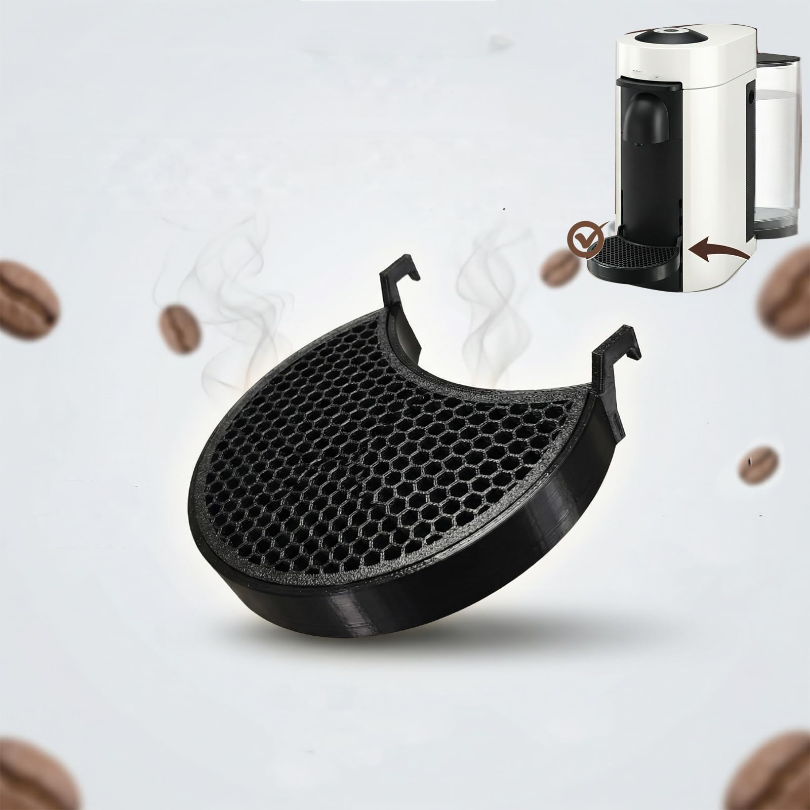 Photo 1 of Drip Tray Replacement for Nespresso Vertuo Plus, One-Piece Molded Coffee Drip Tray for Nespresso Accessories, Heavy Duty Drip Catcher Fit for Breville & for DeLonghi VertuoPlus GCB2/BNV420