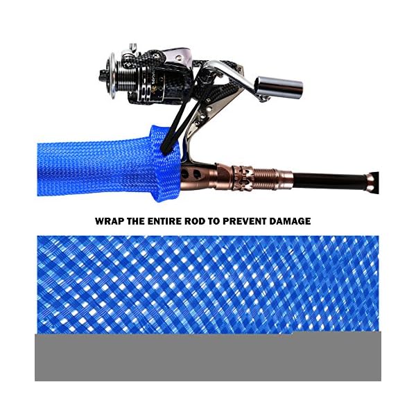 Isafish-Braided-Fishing-Rod-Covers-Sock-Spinning-Baitcasting-Rod-Sleeve-Expandable-67×16-Inch-Fishing-Gloves-Protector